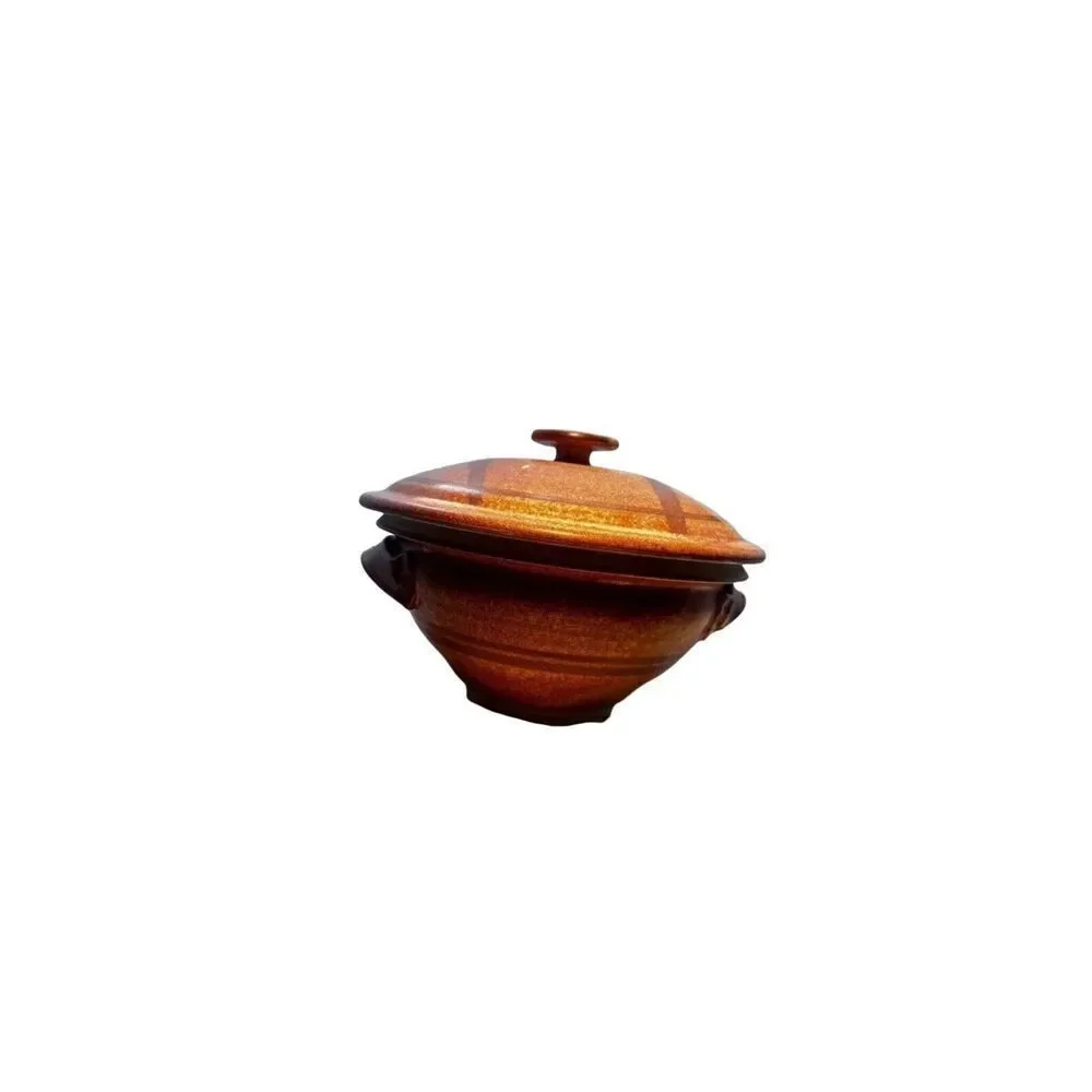 Studio Art Ceramic Platter by Walt Glass, Vintage Bowl With Lid